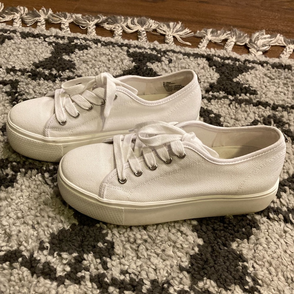 Steve Madden Elore Platform White Sneakers